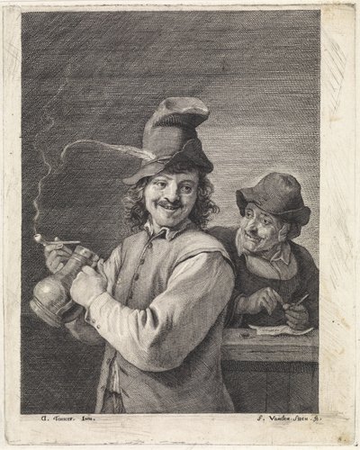 Gazda kancsóval és pipával alkotó: Franciscus van der Steen