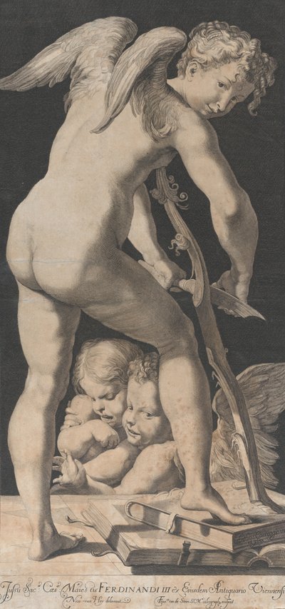 Ámor az íját élezi, 1645-72. alkotó: Franciscus van der Steen