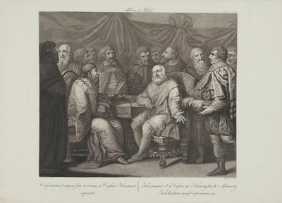 I. Kázmér restaurátor találkozás III. Henrik császárral, Smuglewicz, Franciszek (1745-1807). Litográfia, 18. század vége. Magángyűjtemény alkotó: Franciszek Smuglewicz