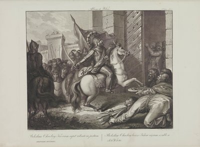 Smuglewicz, Franciszek (1745-1807) vitéz Boleszláv beléptetése Kijevbe. Litográfia, 18. század vége. Magángyűjtemény alkotó: Franciszek Smuglewicz