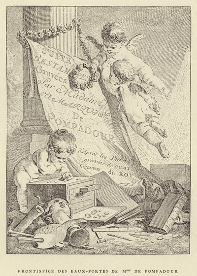 Madame de Pompadour rézkarcainak előképe (metszet) alkotó: Francois (after) Boucher