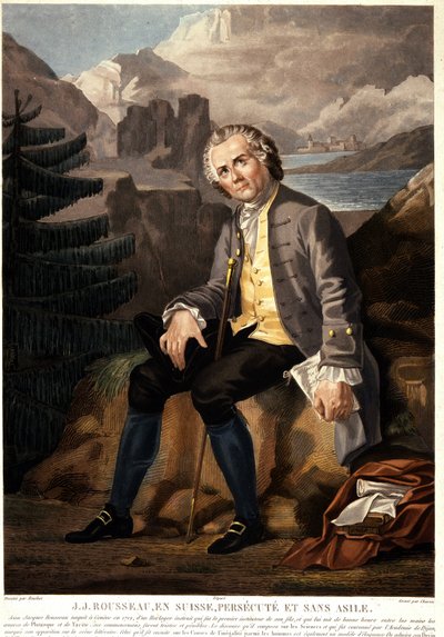 Jean Jacques Rousseau Svájcban, üldözött és menedékjog nélkül. Charon d