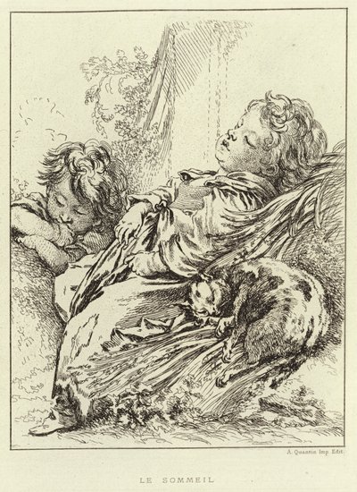 Alvás (gravírozás) alkotó: Francois (after) Boucher