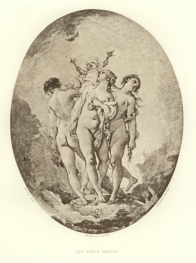 A három grácia (metszet) alkotó: Francois (after) Boucher