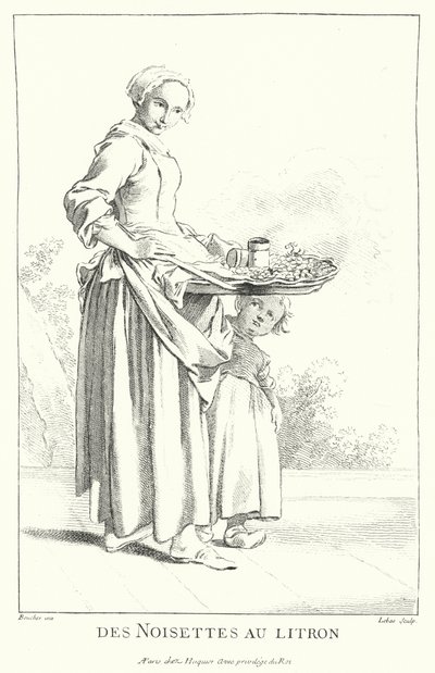 Dió eladó (metszet) alkotó: Francois (after) Boucher