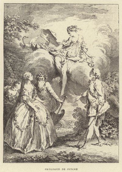Prologue de Psyche (metszet) alkotó: Francois (after) Boucher