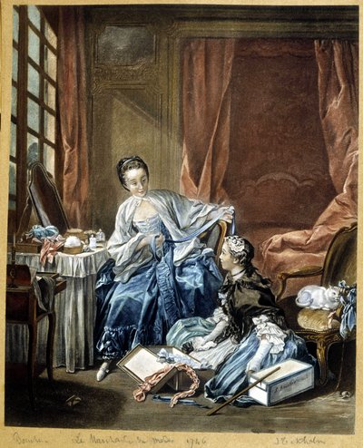 A divatkereskedő Boucher festménye után alkotó: Francois (after) Boucher