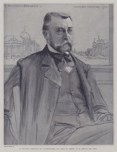 Joseph-Antoine Bouvard francia építész és adminisztrátor (litho) alkotó: Francois (after) Flameng