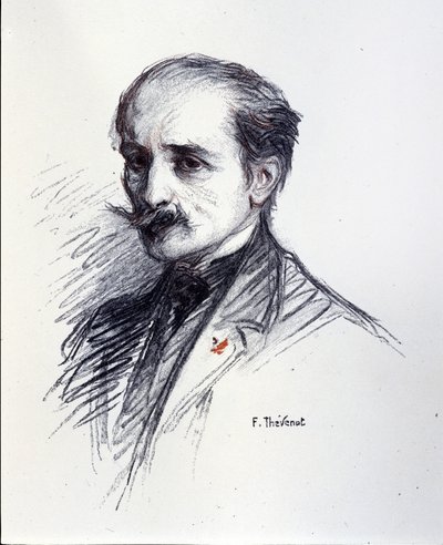 Edmond Rostand portréja. (1868-1918) Thévenot François (1856-1943) rajza. alkotó: Francois (after) Thevenot