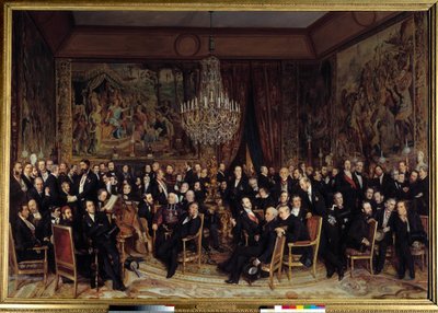 Este a Louvre-ban Nieuwerkerke grófjával Az ajándékok között: Francois Marcellin Certain de Canrobert (1809-1895), Eugene Delacroix (1798-1863), Camille Doucet (1812-1895), Jacques Fromental Levy dit Halevy (162)9-179 , Georges Haussmann báró ( alkotó: François Auguste Biard