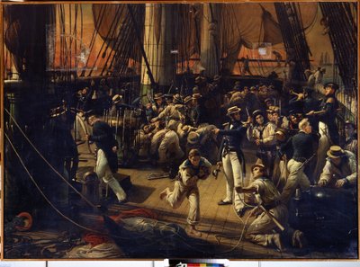 Előkészületek a beszálláshoz. Francois Auguste Biard (1798-1882) festménye. Olaj, vászon, 160 x 220 cm alkotó: François Auguste Biard