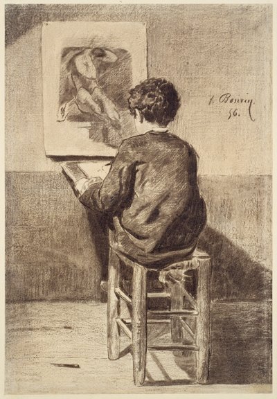 Rajzoló fiú alkotó: François Bonvin