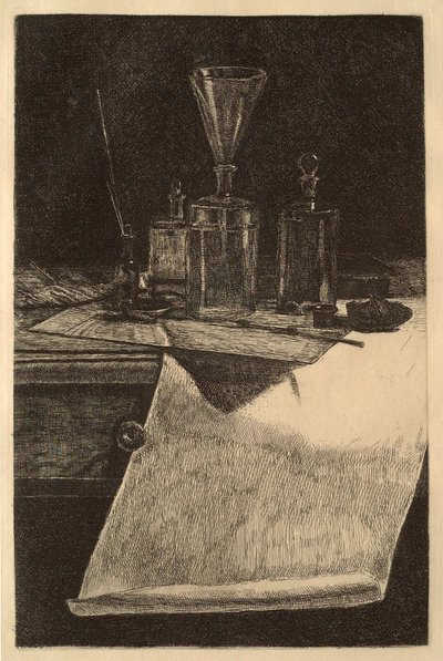 Rézkarcoló eszközök alkotó: François Bonvin