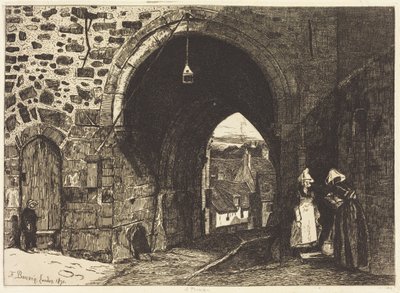 A Saint-Malo-kapu Dinanban alkotó: François Bonvin