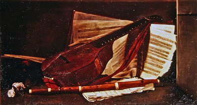 Hangszerek (olaj, vászon) alkotó: François Bonvin