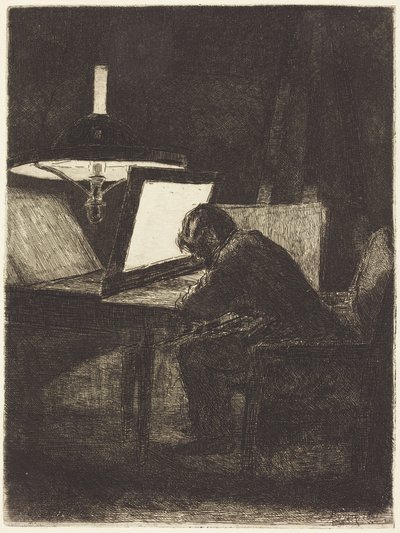 A metsző (Le Graveur) alkotó: François Bonvin