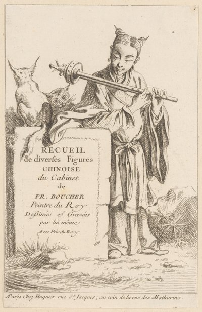 Különféle kínai alakok gyűjteménye alkotó: François Boucher