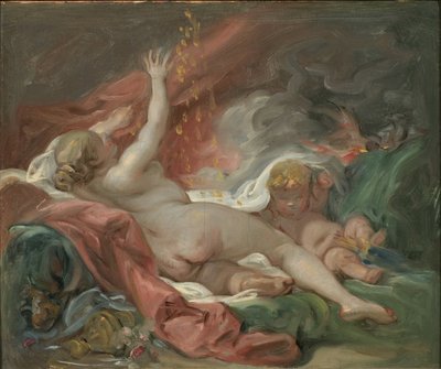 Danae, Boucher, Francois (1703-1770). Olajfestmény. Mérete: 29x35 cm. Nemzeti Múzeum Stockholm alkotó: François Boucher