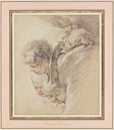 Angyalfejek a felhőkben (Krisztus születése) alkotó: François Boucher