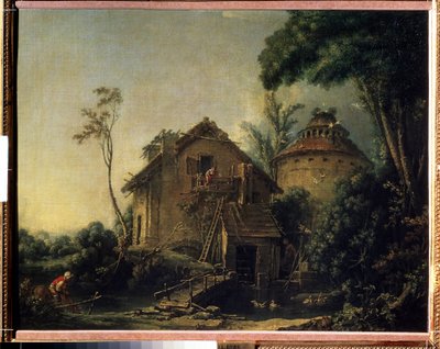 "Le moulin a vent" (A szélmalom) Francois Boucher (1703-1770) festménye 1752 Moszkvai Puskin Múzeum alkotó: François Boucher