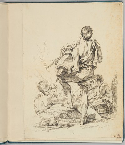 Különféle ábrákat tartalmazó új könyv alkotó: François Boucher