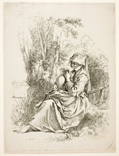 Parasztasszony egy kancsóval alkotó: François Boucher