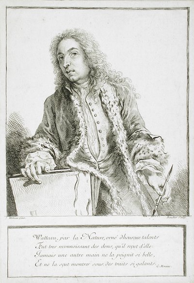 Antoine Watteau portréja alkotó: François Boucher
