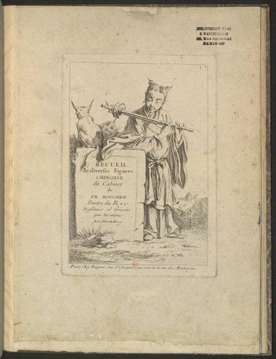 François Boucher kabinetjéből származó különféle kínai alakok gyűjteménye alkotó: François Boucher