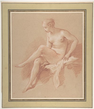 Ülő női akt alkotó: François Boucher