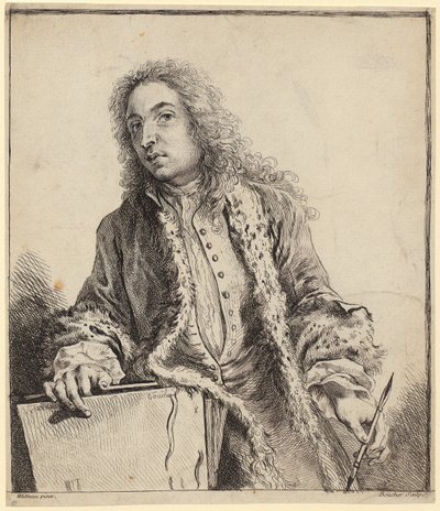 Watteau önarcképe alkotó: François Boucher