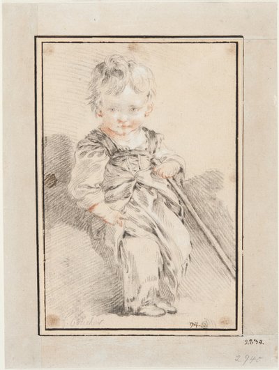 Ülő kisfiú alkotó: François Boucher