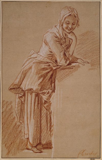 Álló parasztlány alkotó: François Boucher