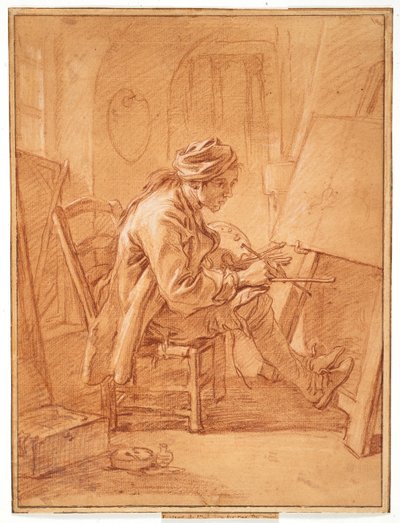 A művész a műtermében alkotó: François Boucher