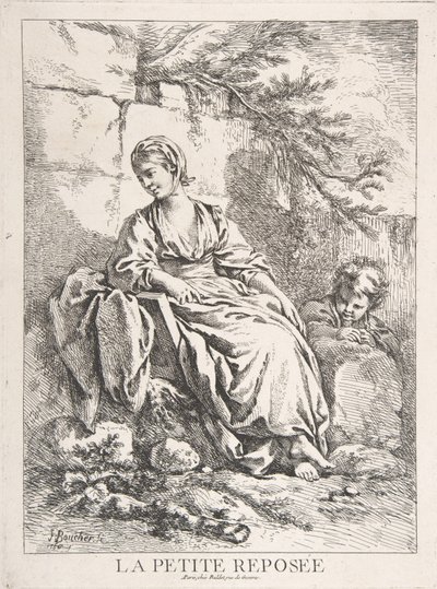 A pihenő kislány alkotó: François Boucher