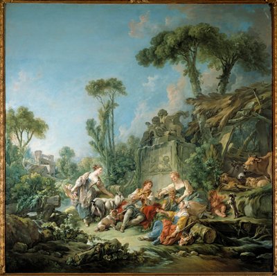 A bukolikus jelenetpásztor idillje. Francois Boucher (1703-1770) festménye 1768 V. 2,4x2,37 m. New York. Metropolitan Múzeum alkotó: François Boucher