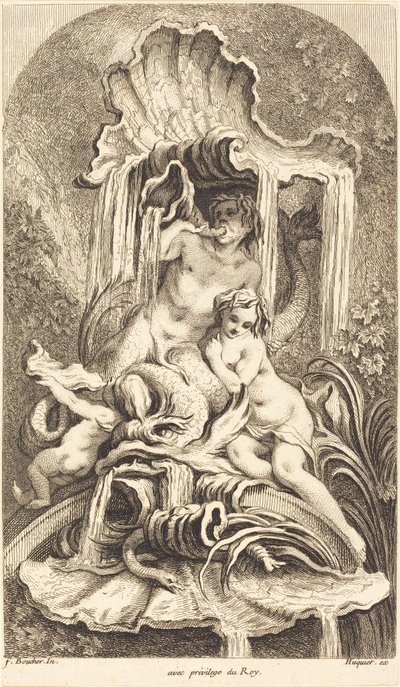 Triton és a nimfa alkotó: François Boucher