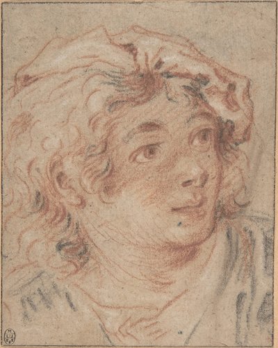 Beretet viselő fiatal férfi alkotó: François Boucher