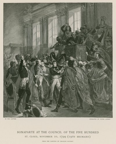 Bonaparte az ötszázak tanácskozásán alkotó: Francois Bouchot