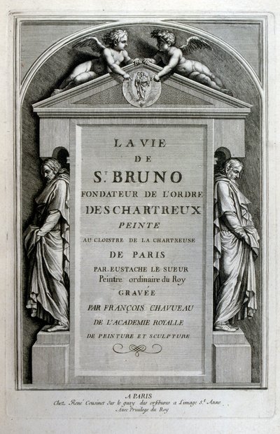 Francois Chauveau metsze 1680 „Szent Bruno élete”, a Chartreux-i rend alapítója alkotó: Francois Chauveau