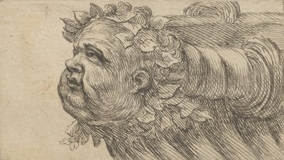 Egy gyermek feje a hajó orrában, a Divers Masques-tól, kb. 1635-45. alkotó: Francois Chauveau