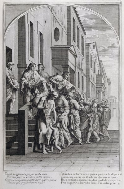 Illusztráció a "Szent Brúnó, a Chartreux rend alapítója életéből" Párizs 1660. Eustache Le Sueur festményei után és Fran Sois Chauveau metszetében ©UIG/Leemage alkotó: Francois Chauveau