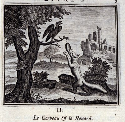 Illusztráció a „Jean de la Fontaine meséiből” (litho) alkotó: Francois Chauveau