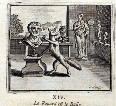 Illusztráció a „Jean de la Fontaine meséiből” (litho) alkotó: Francois Chauveau