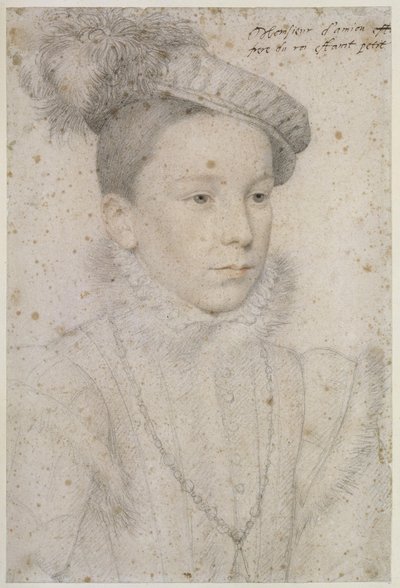 Henri gyermekportréja, a későbbi III. Henrik király alkotó: François Clouet