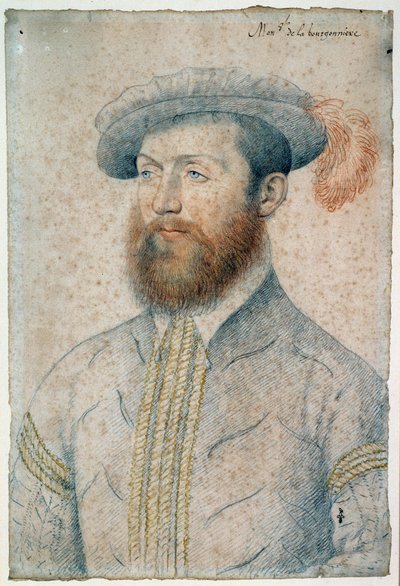 Jean Du Plessis, a Bourgonniere ura (1525 - 1594) portréja. Vér és fekete kő rajzolása: Francois Clouet (1515-1572) alkotó: François Clouet