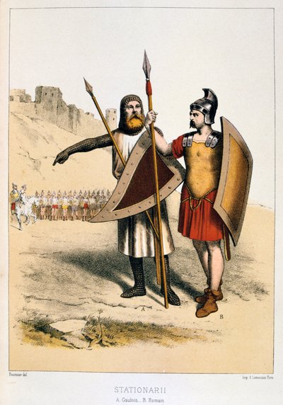 Stationarii, egy gall és egy római, 1887 alkotó: Francois Cudet