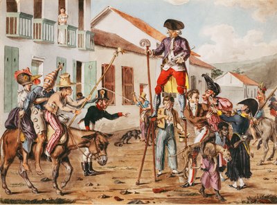 Karneváli jelenet alkotó: Francois Desire Roulin