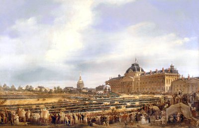 Louis Philippe zászlókat adott a párizsi nemzetőrnek augusztus 29-én alkotó: Francois Dubois