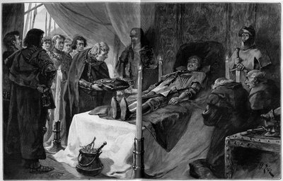 Százéves háború: Connetable Bernard du Guesclin (1320-1380) halála alkotó: Francois Edouard Zier