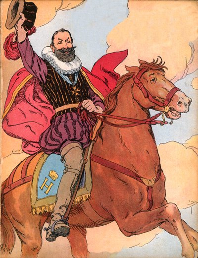 IV. Henrik király (1553-1610) (IV. Henrik francia király) Francois Edouard Zier (1856-1924) illusztrációja a Our-glories-nationales”-ben” 1920 alkotó: Francois Edouard Zier